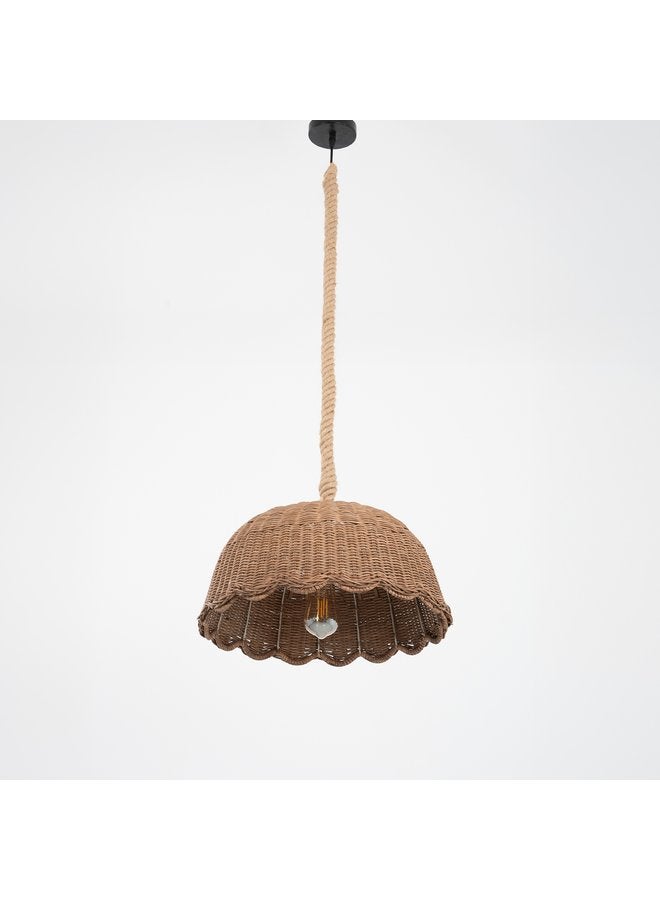 تبس هوم لمب نجفة TBS باللون بيج مصنوعة من بامبو لإضاءة المنزل والديكور - Image 2